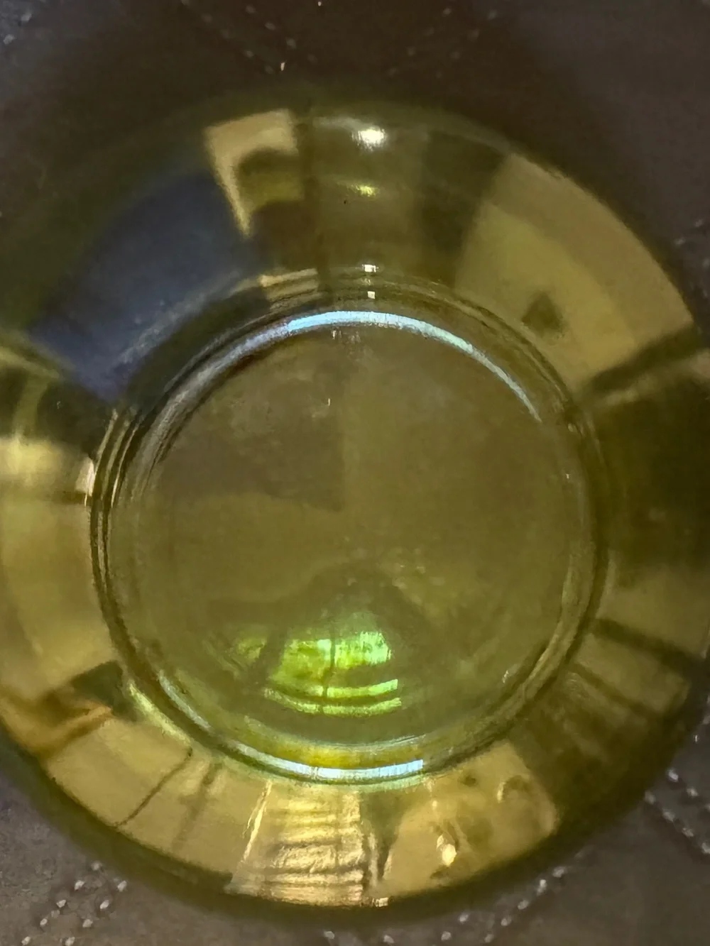 Vintage Green Glass Serving Bowl 5”x4”